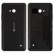 Задня панель корпуса для Microsoft (Nokia) 640 Lumia, чорна, з боковою кнопкою