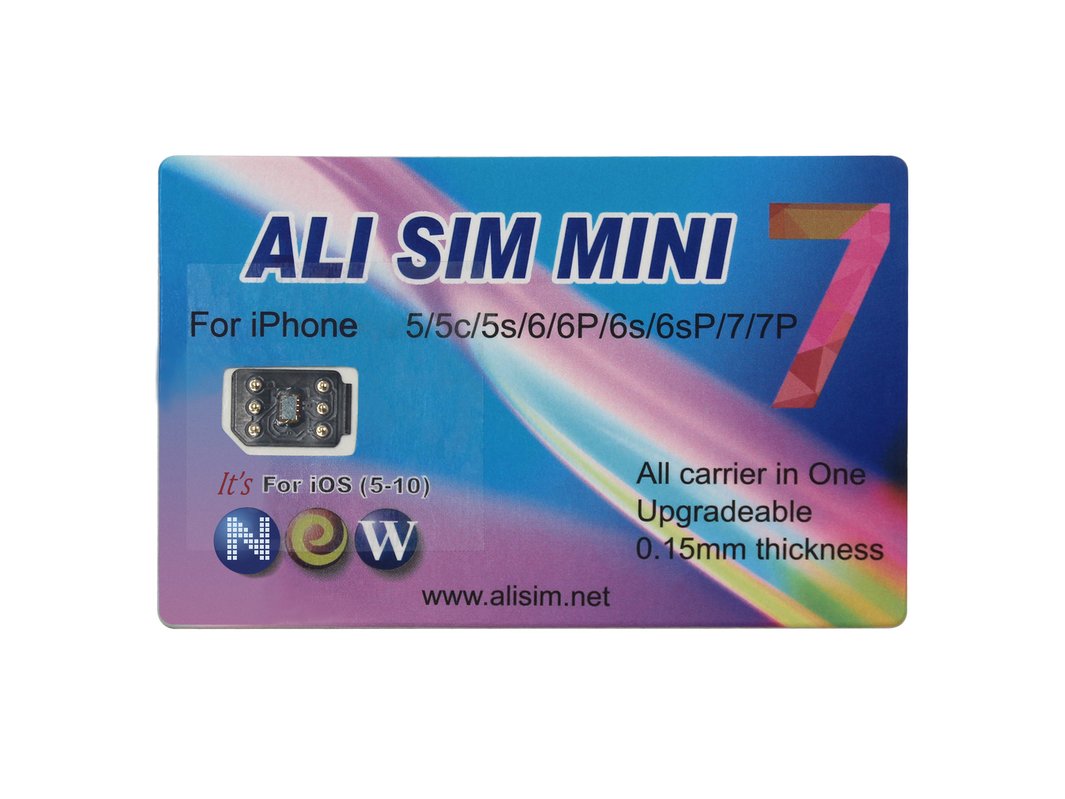 Обновляемая карта Ali SIM Mini 7 для телефонов iPhone  5/5C/5S/SE/6/6+/6S/6S+/7/7+ - Все запчасти