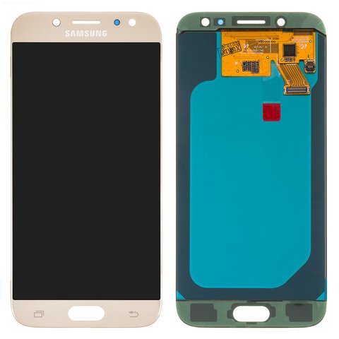 Дисплей для Samsung J530 Galaxy J5 2017 , золотистий, без рамки, Оригінал переклеєне скло 