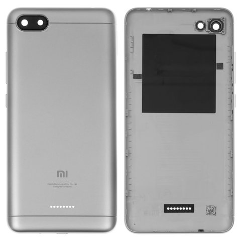 Задня панель корпуса для Xiaomi Redmi 6A, сіра, на 1 SIM карту