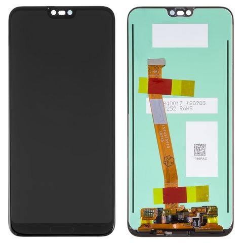 Дисплей для Huawei Honor 10, чорний, без рамки, Original PRC , зі сканером відбитків пальців Touch ID , COL L29