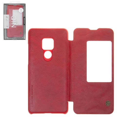 Чохол Nillkin Qin leather case для Huawei Mate 20, червоний, книжка, пластик, PU шкіра, #6902048166776