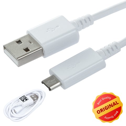 USB кабель Samsung, USB тип A, micro USB тип B, 80 см, белый, Original, #GH39 01710D