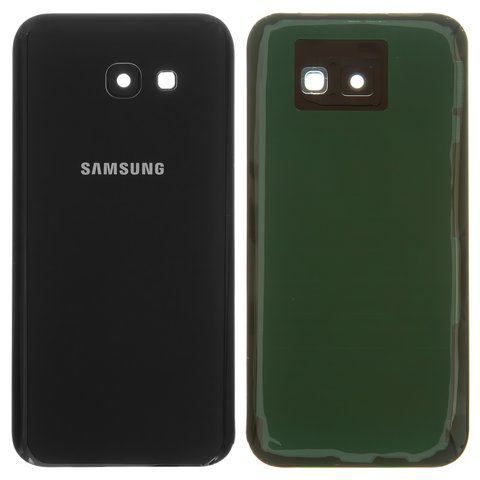 Задняя панель корпуса для Samsung A520 Galaxy A5 2017 , черная, со стеклом камеры