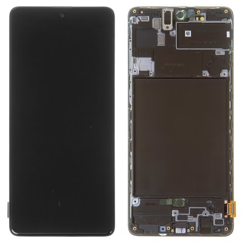 Дисплей для Samsung A715 Galaxy A71, черный, с рамкой, Original, сервисная упаковка, #GH82 22152A GH82 22248A