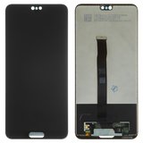 Дисплей для Huawei P20, черный, без рамки, Оригинал (переклеено стекло), EML-L29/EML-L09