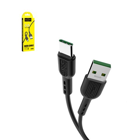 USB кабель Hoco X33, USB тип C, USB тип A, 100 см, 5 А, черный, VOOC, #6931474706119