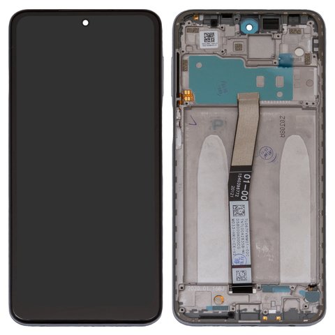 Дисплей для Xiaomi Redmi Note 9 Pro, Redmi Note 9S, белый, с рамкой, Сopy, с широким ободком, In Cell, M2003J6B2G, M2003J6A1G