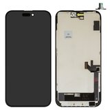 Дисплей для iPhone 15 Plus, чорний, з рамкою, High Copy, (OLED), GX OEM hard