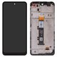 Дисплей для Motorola Moto E32s, черный, с рамкой, High Copy