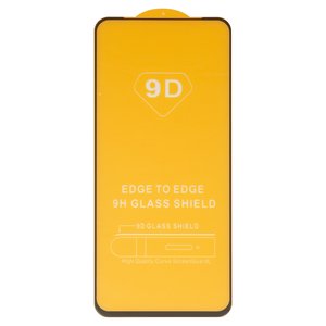 Защитное стекло для Samsung A215 Galaxy A21, совместимо с чехлом, Full Glue, без упаковки , черный