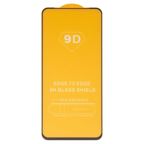 Защитное стекло для Samsung A215 Galaxy A21, совместимо с чехлом, Full Glue, без упаковки , черный