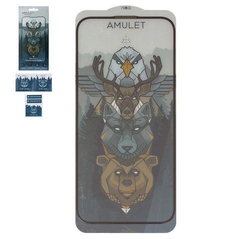 Защитное стекло iNobi Amulet для Apple iPhone 15 Pro Max, Full Glue, Anti Static, черный