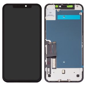 Дисплей для iPhone 11, черный, с рамкой, Copy, без упаковки, TFT , GX