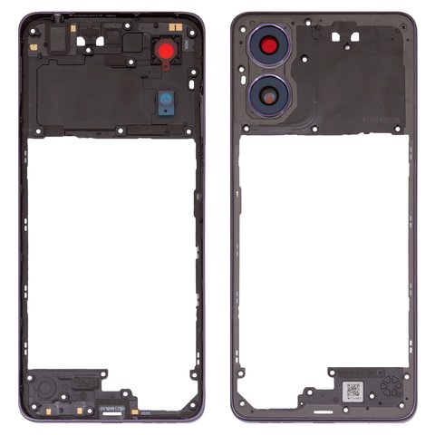 Середня частина корпусу для Motorola Moto G04, сіра, із склом камери