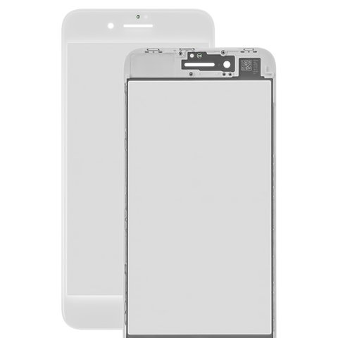 Стекло корпуса для iPhone 8 Plus, с рамкой, белое