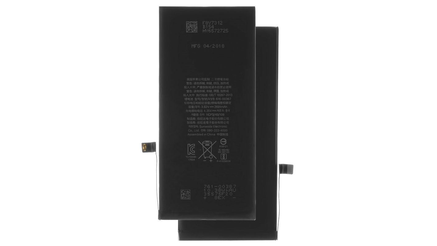 Batería puede usarse con iPhone 8 Plus, Li-ion, 3.82 V, 2691 mAh