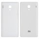 Housing Back Cover compatible with Xiaomi Red Rice 1S, (white, with side button)