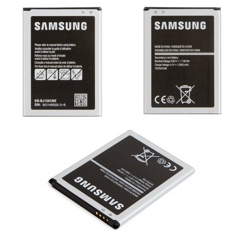 Batería EB BJ120CBE puede usarse con Samsung J120 Galaxy J1 2016 , Li ion, 3.85 V, 2050 mAh, Original PRC 