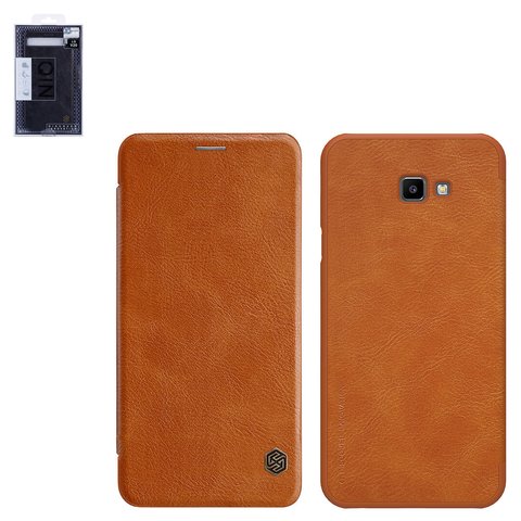 Case Nillkin Qin leather case compatible with Samsung J410 Galaxy J4 Core, brown, flip, PU leather, plastic  #6902048169791