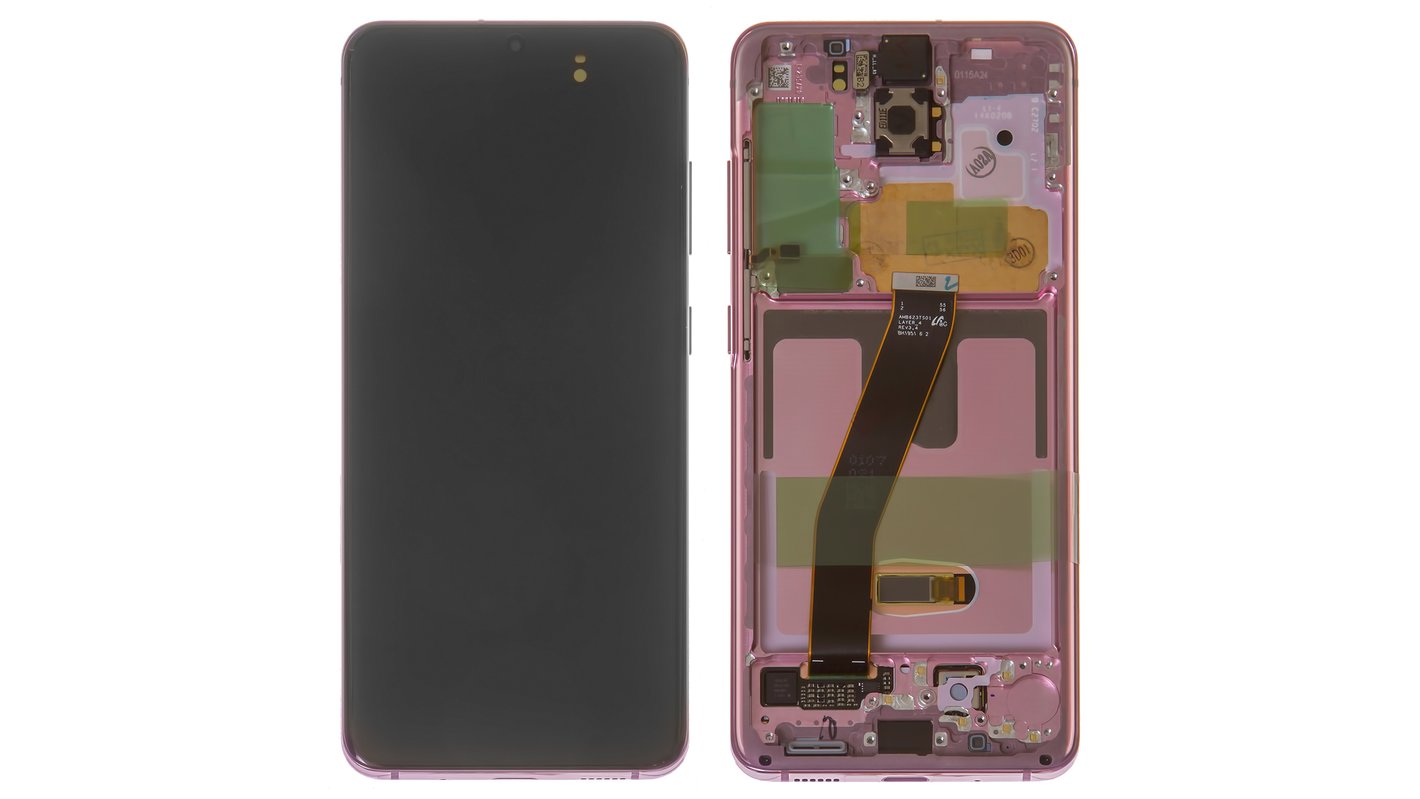 Дисплей для Samsung G980 Galaxy S20, G981 Galaxy S20 5G, розовый, с рамкой,  Original (PRC), cloud pink - All Spares