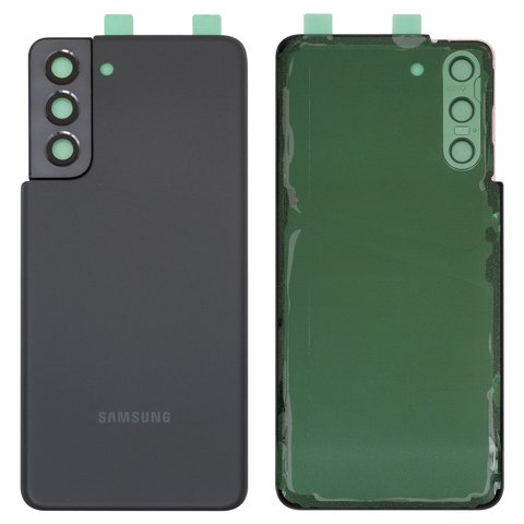 Housing Back Cover compatible with Samsung G991 Galaxy S21 5G, gray, with camera lens 