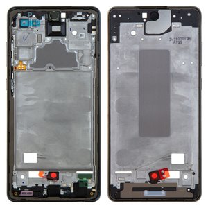 Parte media de carcasa puede usarse con Samsung A725 Galaxy A72, negra, marco para fijar pantalla