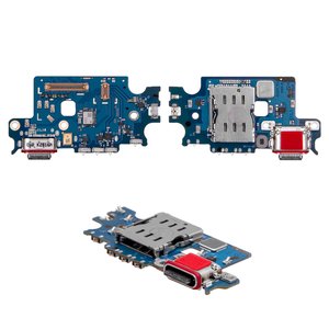 Cable flex puede usarse con Samsung S906B Galaxy S22 Plus 5G, del conector de carga, con micrófono, con conector de SIM, Original PRC , placa del cargador