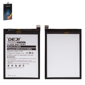 Battery Deji HQ 50S compatible with Samsung A025F DS Galaxy A02s, A037F Galaxy A03s, M025 Galaxy M02s, Li ion, 3.85 V, 5000 mAh 