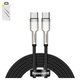 USB Cable Baseus Cafule Series Metal, (2xUSB type-C, 100 cm, 100 W, black) #CATJK-C01