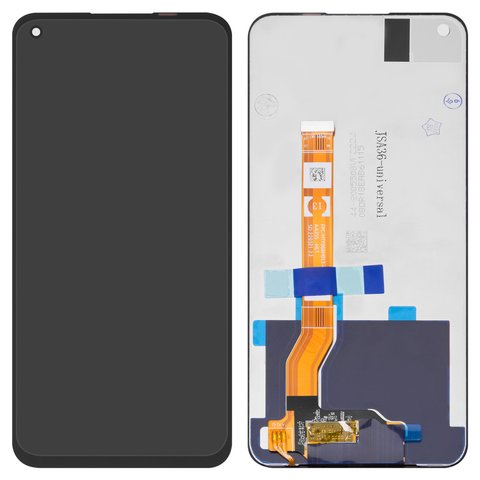 LCD compatible with Oppo A36, A76, black, without frame, High Copy, CPH2375, BV06663M L01 MB00, AA255 BOEE, P6604H3L0 FPCA P1.1 