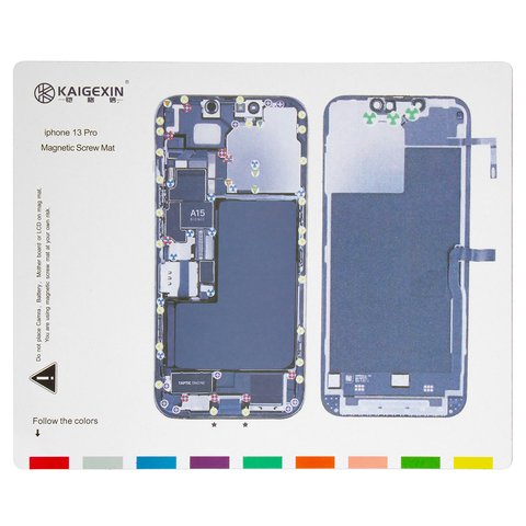 Alfombrilla aislante puede usarse con Apple iPhone 13 Pro, para organizar tornillos, magnético