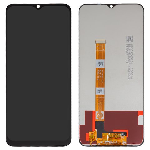 LCD compatible with Realme C25, C25s, Narzo 50A; Oppo A16, A16s, A54s, black, without frame, High Copy  #FPC HT065H113 A1 FPC HTF065H113 A0  FPC HTF065H113 A1