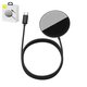 Cargador inalámbrico Baseus Simple Mini Magnetic, Power Delivery (PD), negro, USB tipo C, vidrio, plástico, metal, 15 W, con cable, magnético, #WXJK-F01
