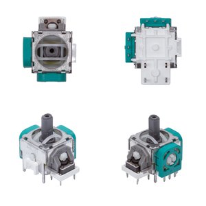 Mecanismo de joystick 3D puede usarse con Sony PlayStation 5, 3 pin, verde, 2.3 KOhm, controller
