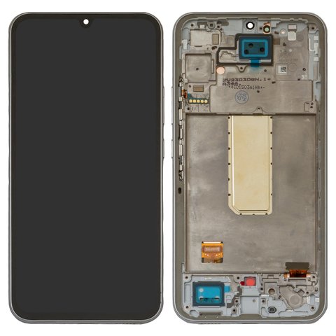 Pantalla LCD puede usarse con Samsung A346 Galaxy A34 5G, plateado, con marco, Original PRC 