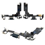 Cable flex puede usarse con iPhone 14, del conector de carga, negro, con micrófono, con componentes, Original (PRC)