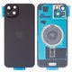 Housing Back Cover compatible with iPhone 15 Plus, (black, with camera lens, Original (PRC))