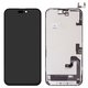 Дисплей для iPhone 16 Plus, черный, с рамкой, HC, без микросхемы, (OLED), GX OEM hard