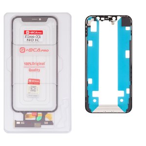 Сенсорный экран G+OCA PRO для iPhone 12 mini, с рамкой, с ОСА пленкой, черный, без микросхемы