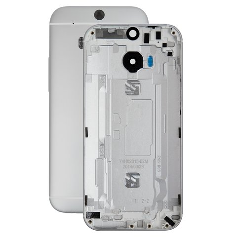 Housing Back Cover compatible with HTC One M8, silver 
