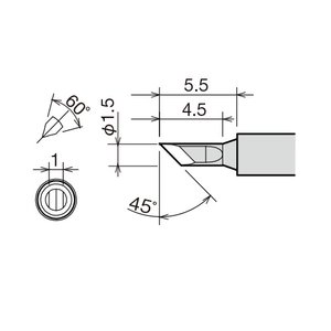 Soldering Iron Tip Goot RX 81HRT 1.5K
