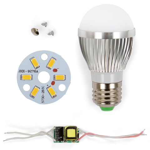 LED Light Bulb DIY Kit SQ Q01 5730 3 W warm white, E27 , Dimmable
