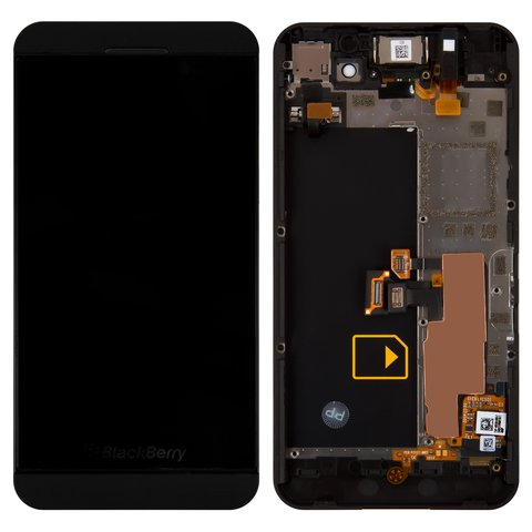 LCD compatible with Blackberry Z10, black, 4G version 