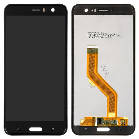 LCD compatible with HTC U11, black, without frame, original change glass 