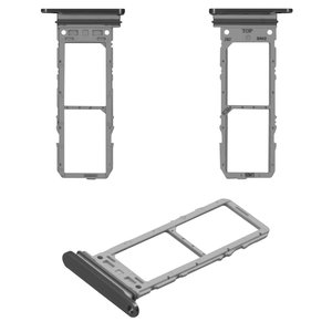 SIM Card Holder compatible with Samsung N980F Galaxy Note 20, black, dual SIM 