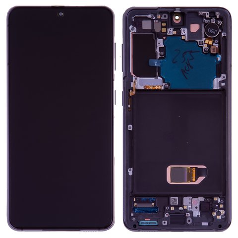 LCD compatible with Samsung G991 Galaxy S21 5G, gray, with frame, Original, service pack, phantom gray #GH82 24544A GH82 24545A GH82 27256A GH82 27255A
