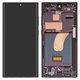LCD compatible with Samsung S918 Galaxy S23 Ultra, (black, with frame, original (change glass) )