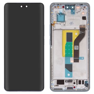 LCD compatible with Xiaomi 13 Lite, blue, with frame, Original PRC , lite blue 