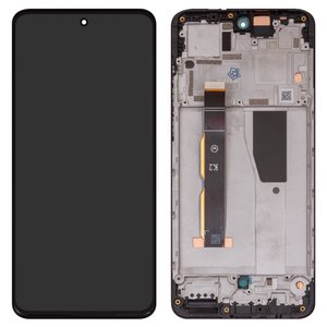LCD compatible with Motorola Moto G84, black, with frame, Original PRC , XT2347 